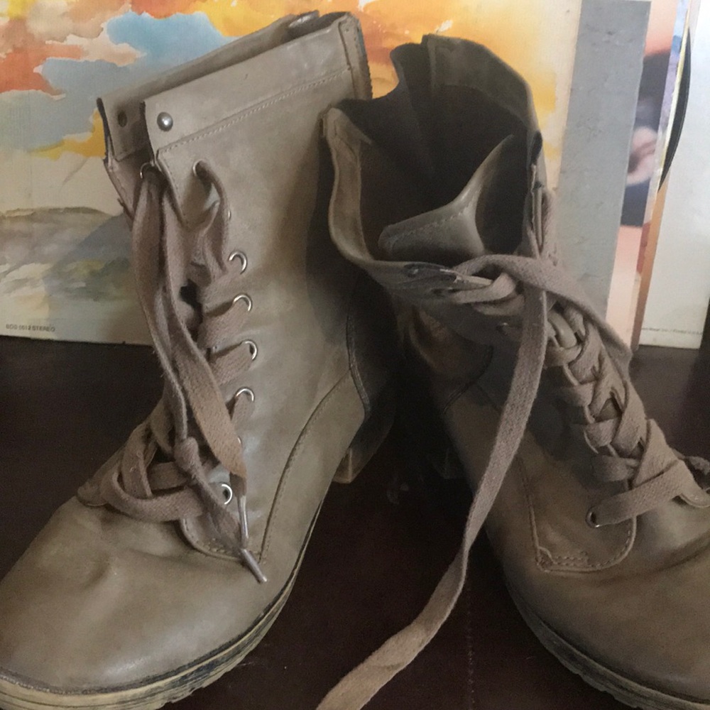 Gray boots